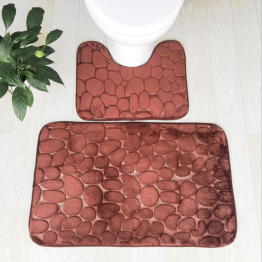Bathroom Toilet Floor Mat PVC Anti Slip Absorbent Carpet Door Mat