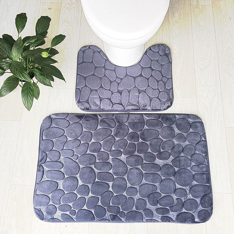 Bathroom Toilet Floor Mat PVC Anti Slip Absorbent Carpet Door Mat