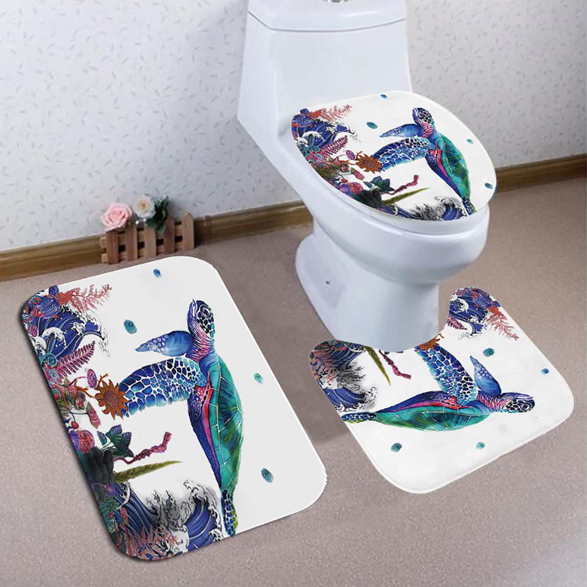 Bathroom non-slip floor mat absorbent suit