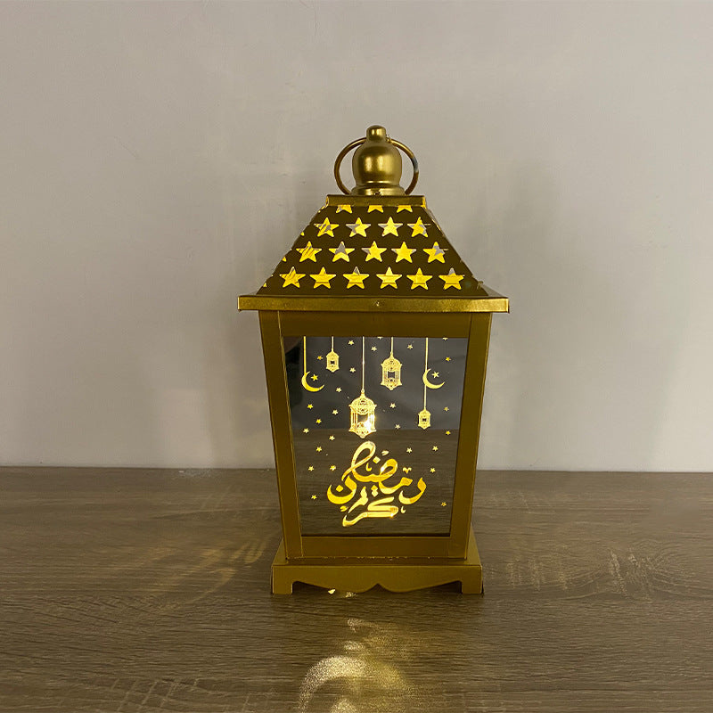Wrought Iron Wind Lantern Crafts Arabian Lantern Study Lighting