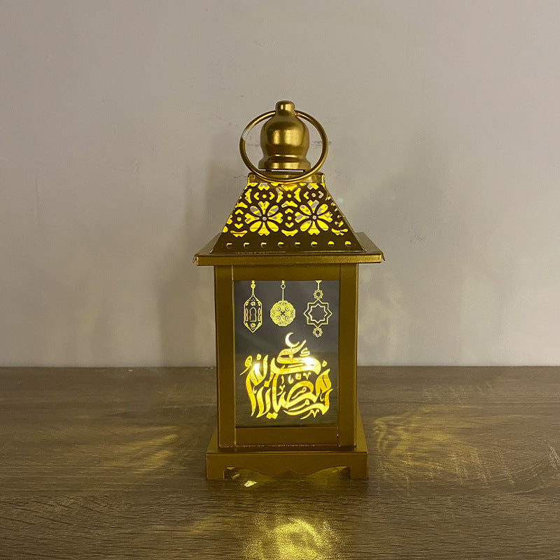 Wrought Iron Wind Lantern Crafts Arabian Lantern Study Lighting