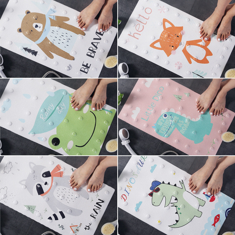 Cartoon Bathroom Non-slip Floor Mat Waterproof Shower Room Bathtub Mat