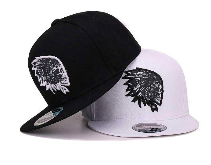 Indian Embroidered Flat-edge Hip-hop Hat