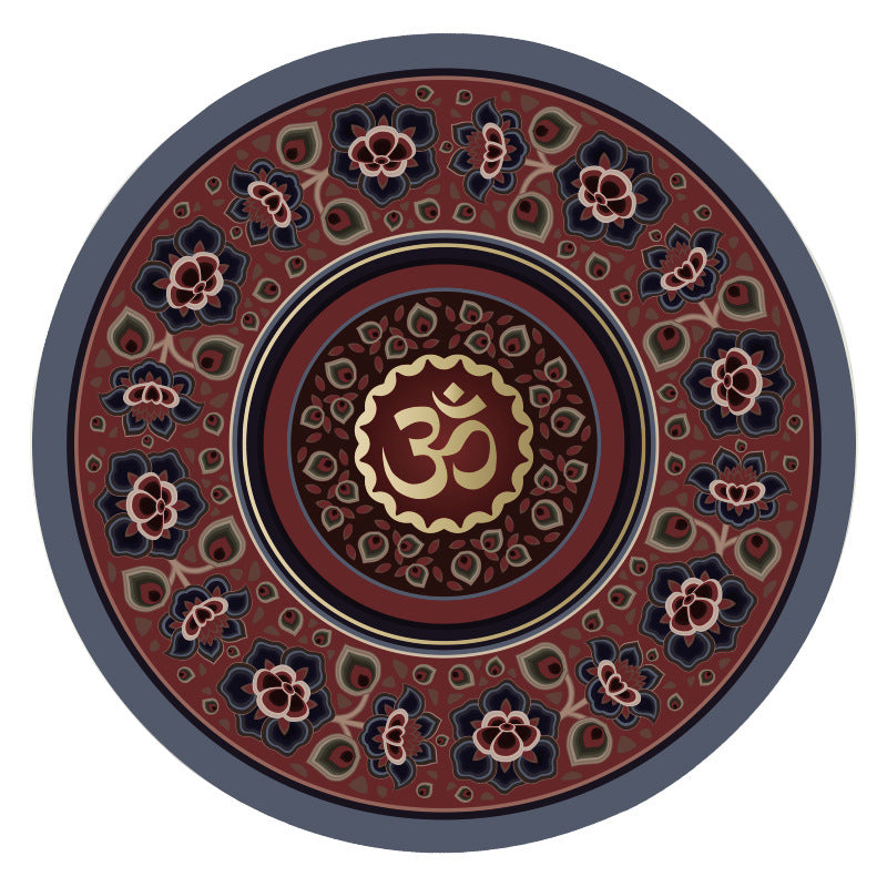 Nagudi Small Round Mat Yoga Mat Non-slip Natural Rubber