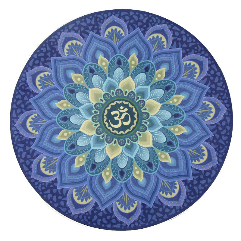 Nagudi Small Round Mat Yoga Mat Non-slip Natural Rubber