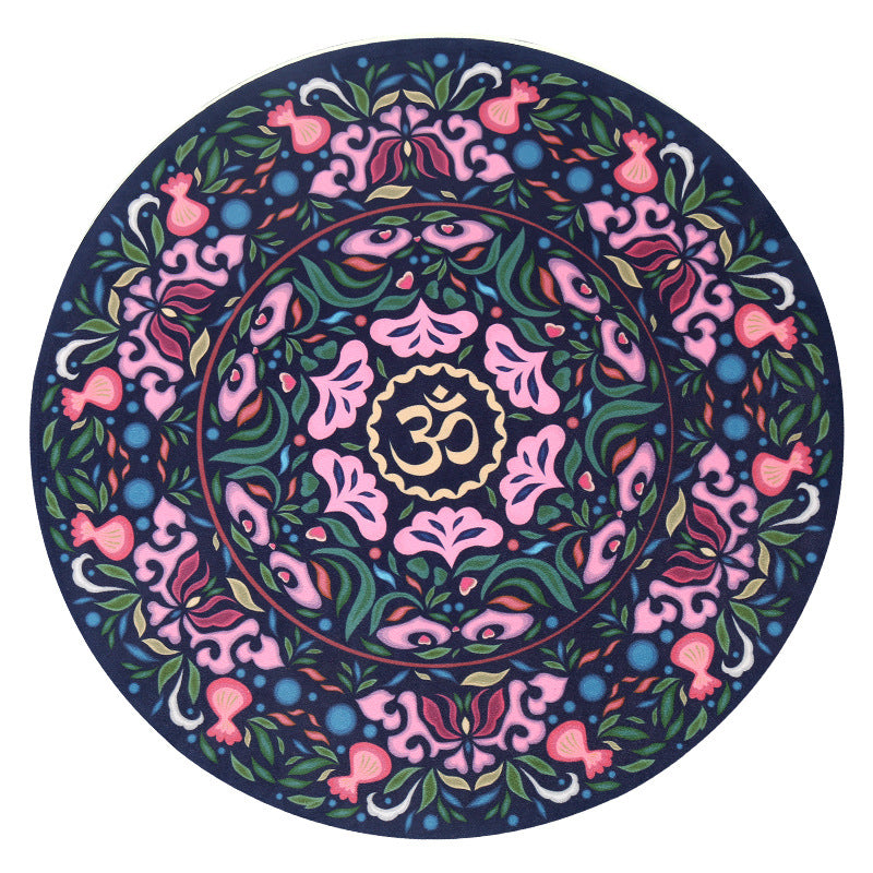 Nagudi Small Round Mat Yoga Mat Non-slip Natural Rubber