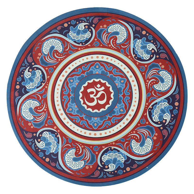 Nagudi Small Round Mat Yoga Mat Non-slip Natural Rubber