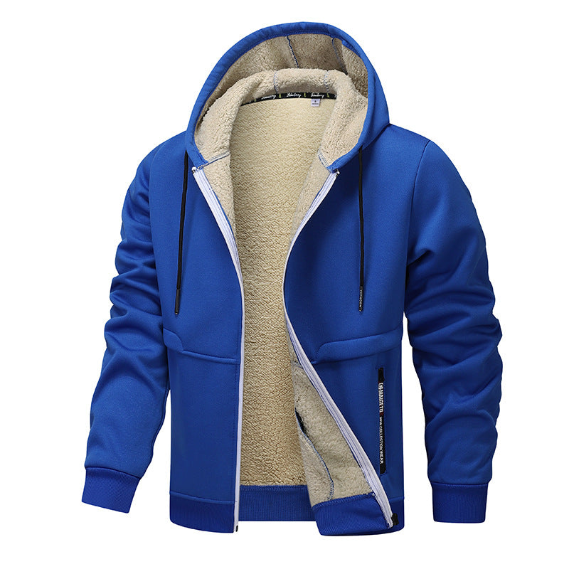 Casual Hoodies with Heavyweight Fleece Sweatshirt Winter Thick Sherpa Lined Hooded Zipper