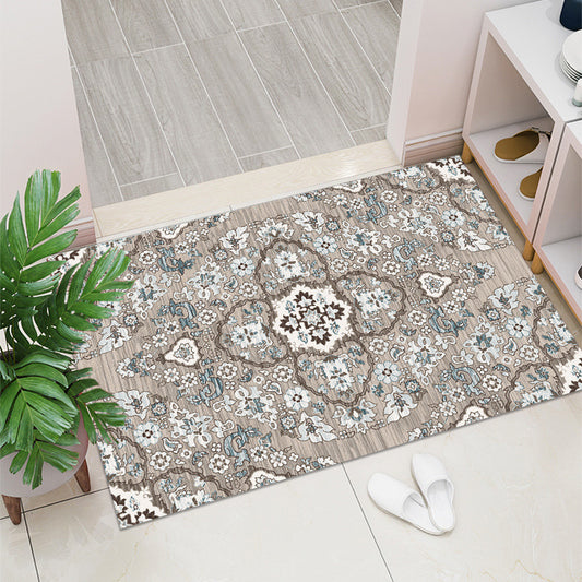Retro Entry Door Non-slip Mat Rectangular Door Mat
