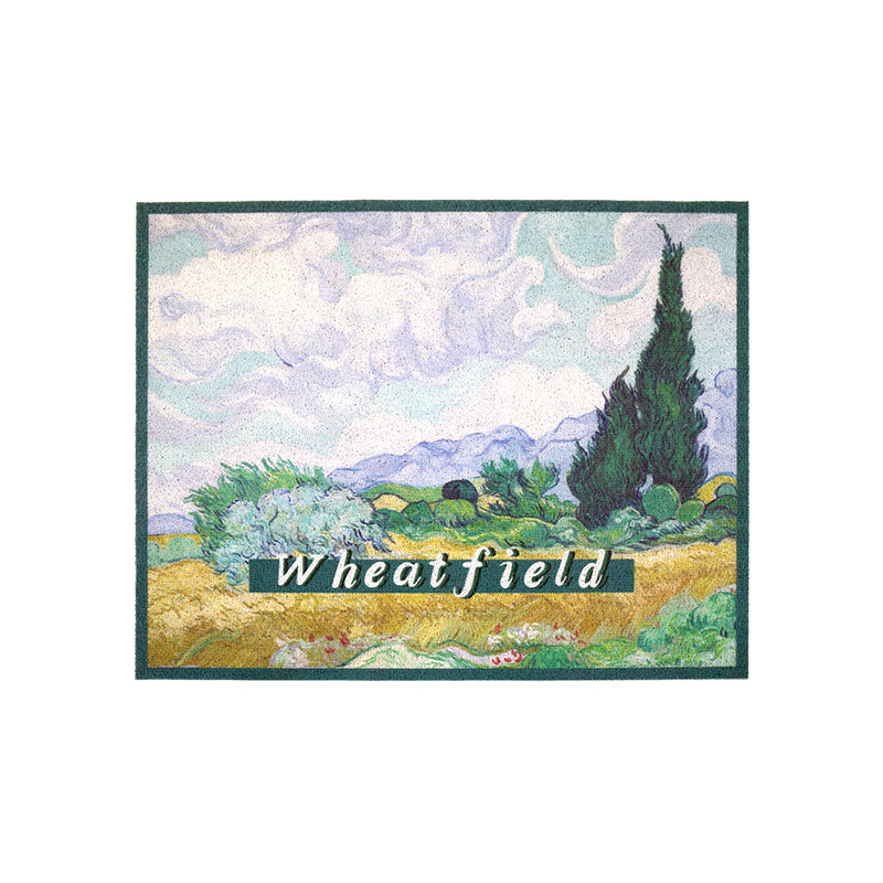 Anti-slip Floor Mat With Vintage Oil Painting At The Entrance