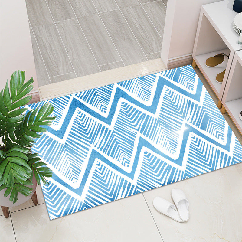 Retro Entry Door Non-slip Mat Rectangular Door Mat