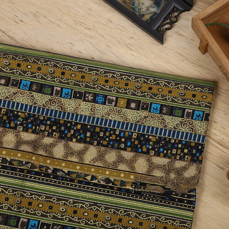 Cotton And Hemp Woven Stripe Household Tablecloth Coffee Table Cloth Table Cloth