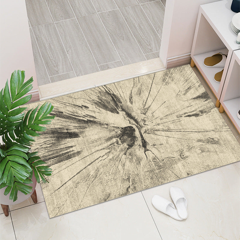 Retro Entry Door Non-slip Mat Rectangular Door Mat