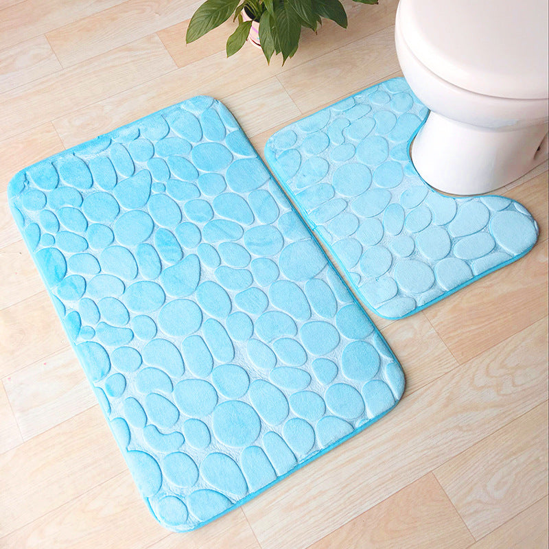 Bathroom Toilet Floor Mat PVC Anti Slip Absorbent Carpet Door Mat