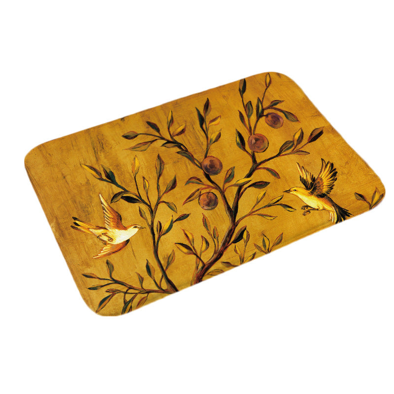 Anti slip digital printing oil painting floor mat