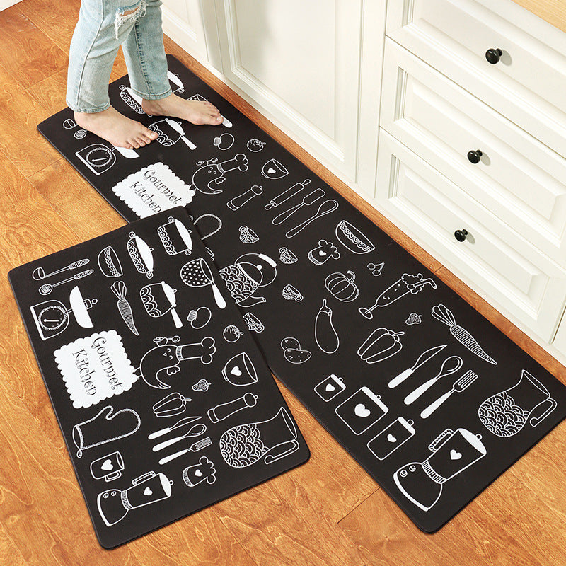 Kitchen Floor Mats Can Be Wiped Non-slip, Disposable Oil-proof, Dirt-resistant Drop-proof Waterproof Mat