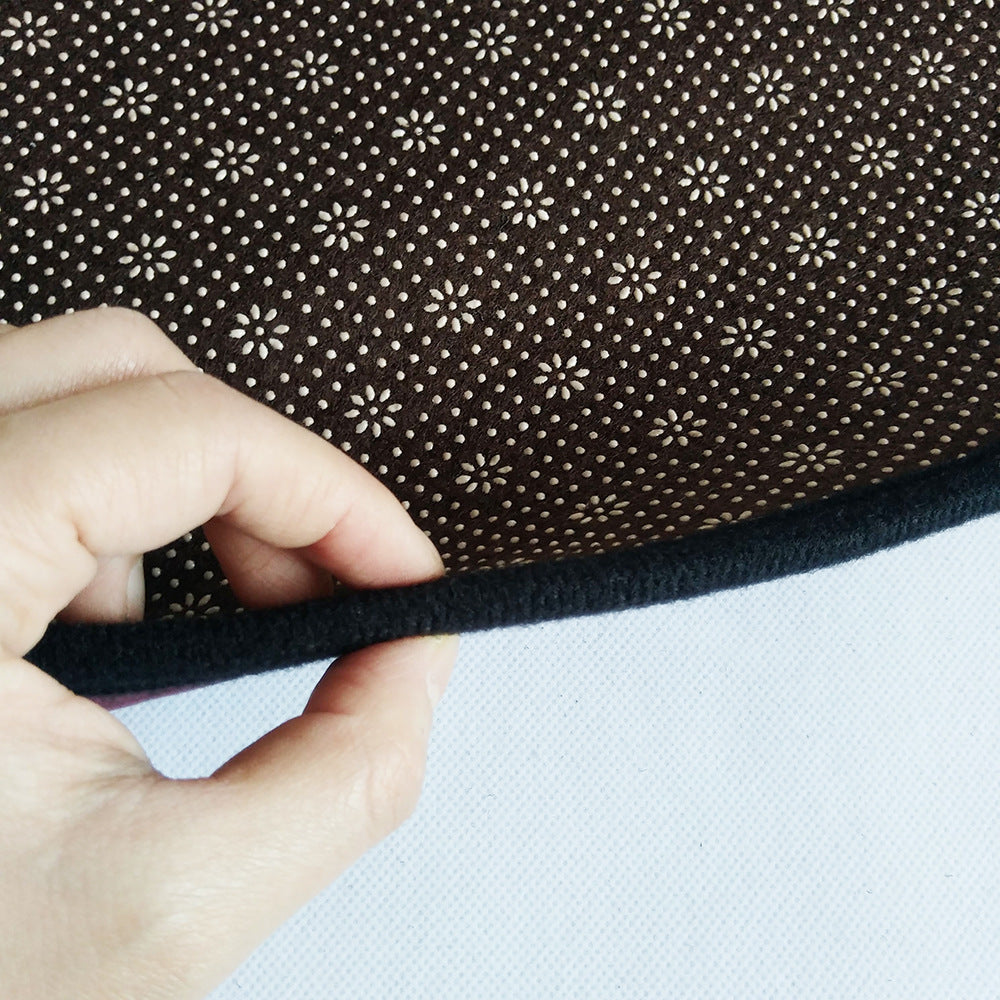 Leaf Living Room Bedroom Anti-slip Round Floor Mat Carpet