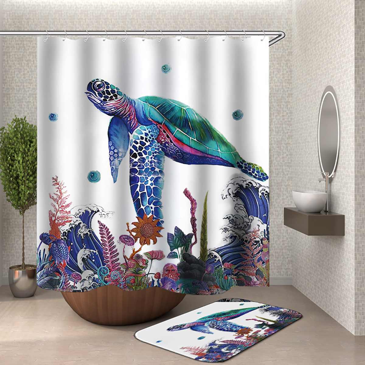 Bathroom non-slip floor mat absorbent suit