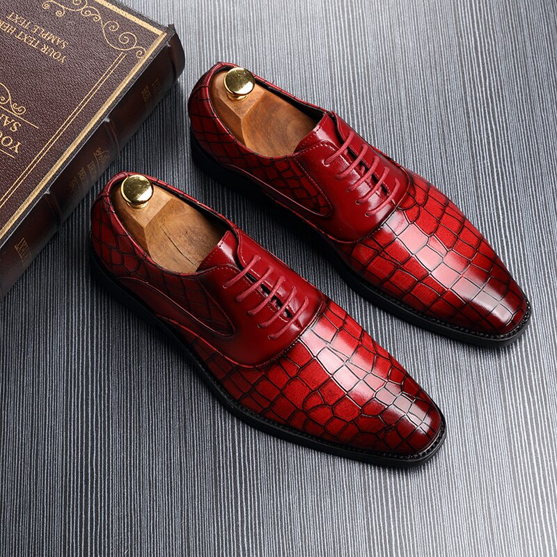 Yomior New Italian Style Men Dress Shoes Fashion Formal Leather Loafers Japan Business Oxfords Work Wedding Brogue Shoe Big Size