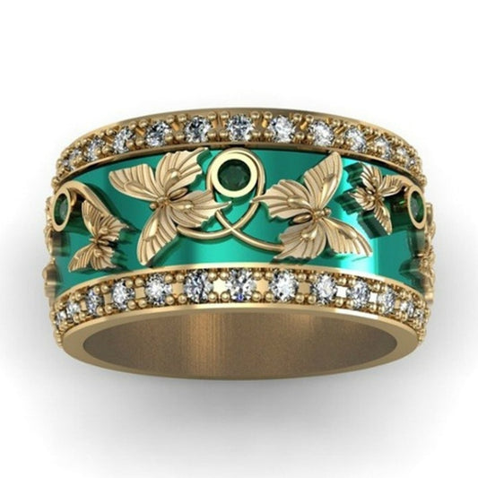 Elegant Rings For Women Exquisite Butterfly Wedding Band Ring Birthstone Bridal Jewelry Engagement Gift Anillos Mujer Gothic