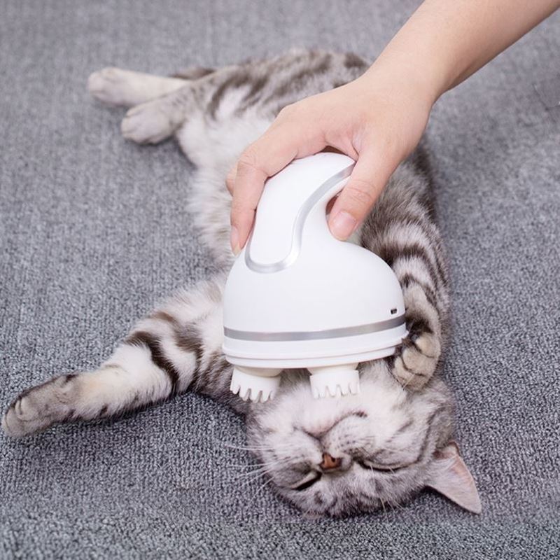 Electric Pet Massager Dog Cat Massage Vibrating Scalp Charging Machine Head Kneading Health Care Cat Supplies Accessories