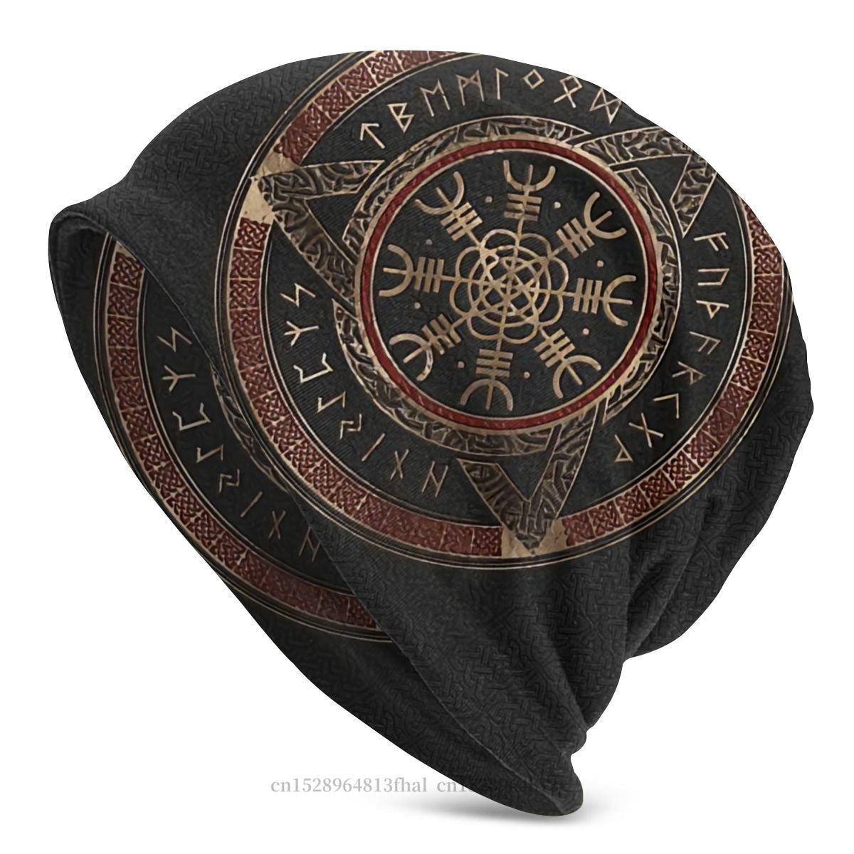 Knit Hat Viking Outdoor Beanie Caps For Men Women Tree With Triquetra Skullies Beanies Ski Caps Cotton Bonnet Hats