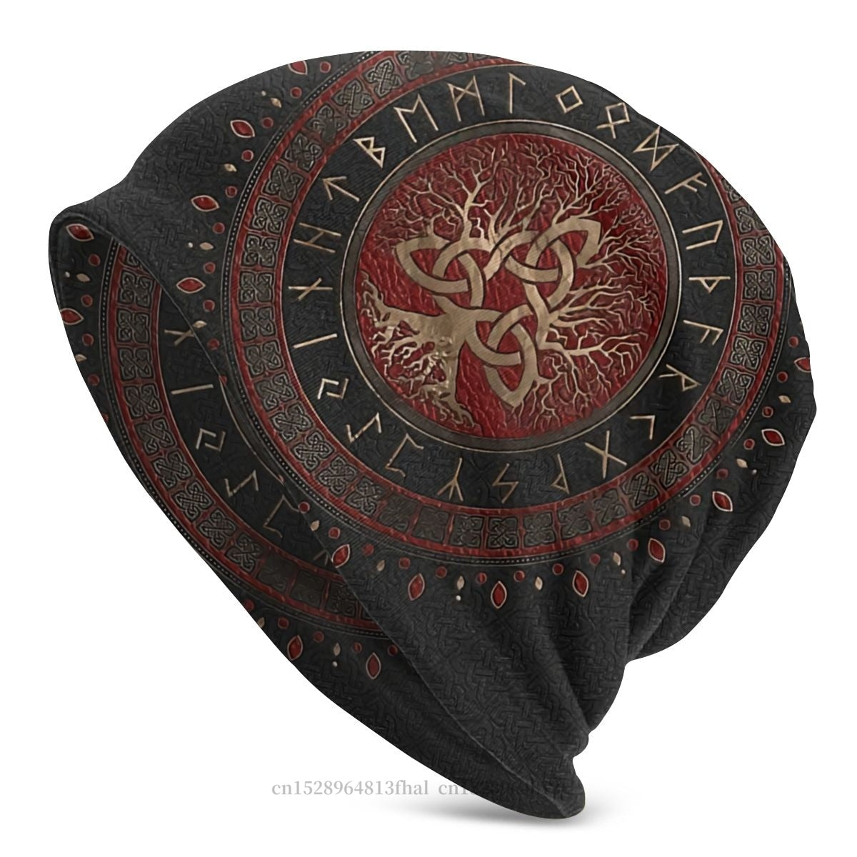 Knit Hat Viking Outdoor Beanie Caps For Men Women Tree With Triquetra Skullies Beanies Ski Caps Cotton Bonnet Hats