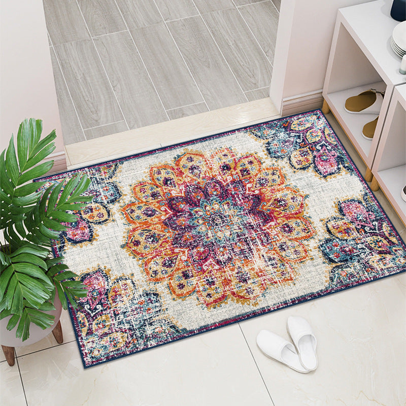 Retro Entry Door Non-slip Mat Rectangular Door Mat