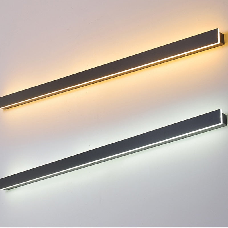 مقاوم للماء في الهواء الطلق الجدار مصباح LED طويل الجدار مصباح IP65 الألومنيوم ضوء حديقة فيلا الشرفة الشمعدان ضوء 110 فولت 220 فولت الشمعدان الإنارة