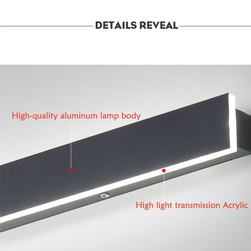 مقاوم للماء في الهواء الطلق الجدار مصباح LED طويل الجدار مصباح IP65 الألومنيوم ضوء حديقة فيلا الشرفة الشمعدان ضوء 110 فولت 220 فولت الشمعدان الإنارة