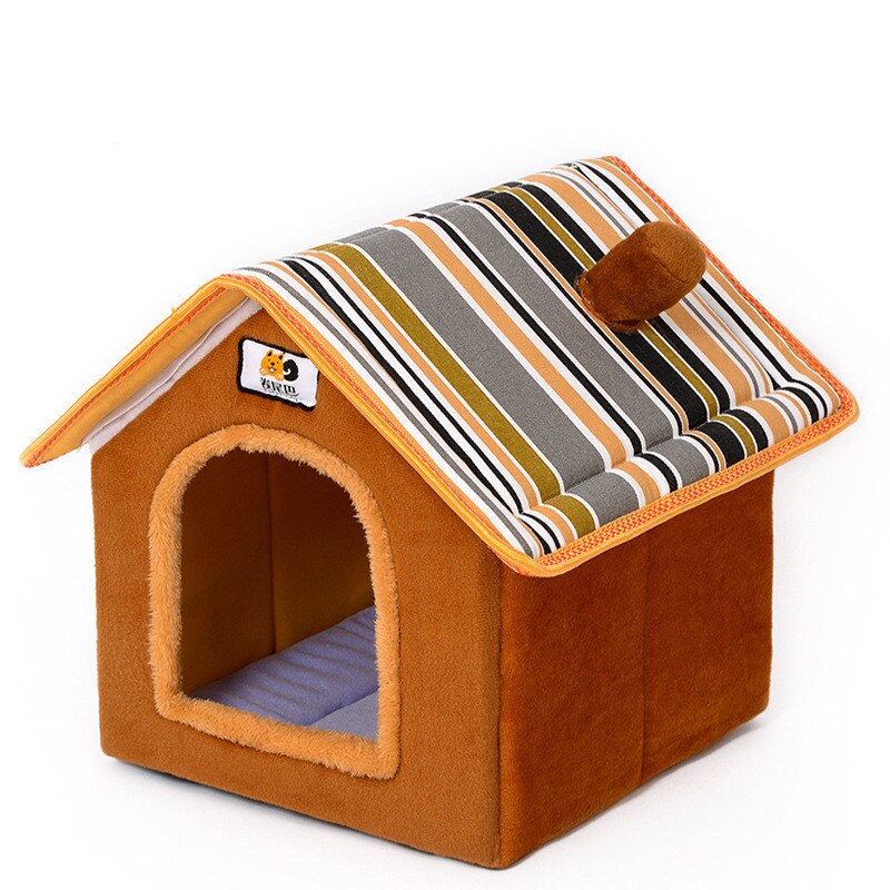 XS-L Pet Cat Dog Bed House Washable Waterproof &no Fade Small Pet House Hand Wash & Mechanical Wash Breathable Dogs Cage