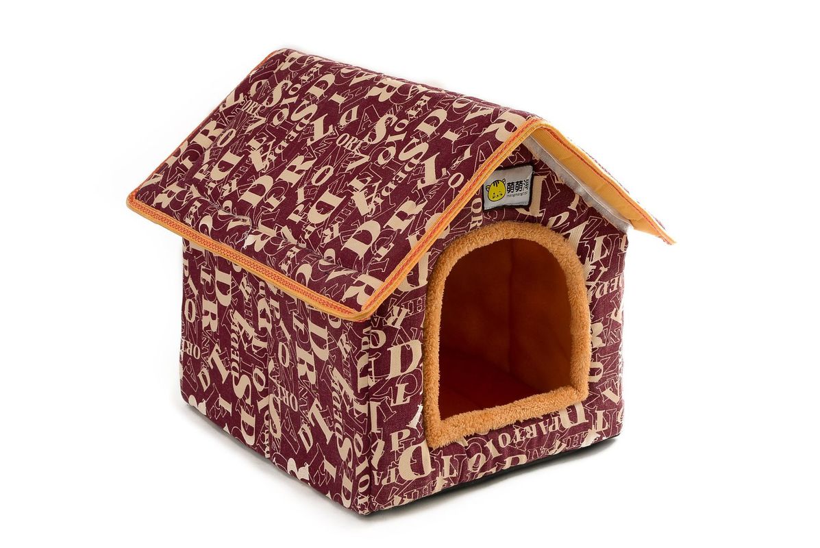 XS-L Pet Cat Dog Bed House Washable Waterproof &no Fade Small Pet House Hand Wash & Mechanical Wash Breathable Dogs Cage
