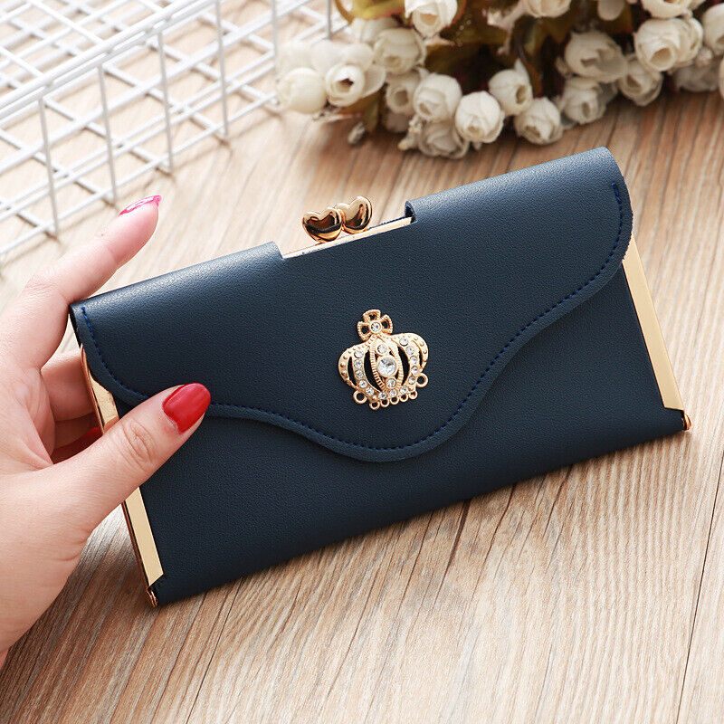 Women Short Small Money Purse Wallet Ladies PU Leather Folding Coin Card Holder