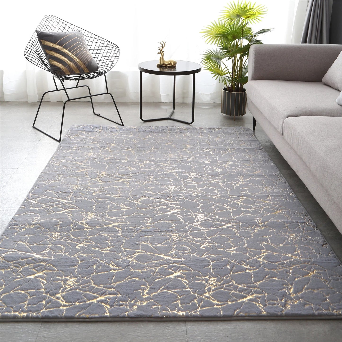 Marble Pattern Bathroom Absorbent Non Slip Mat