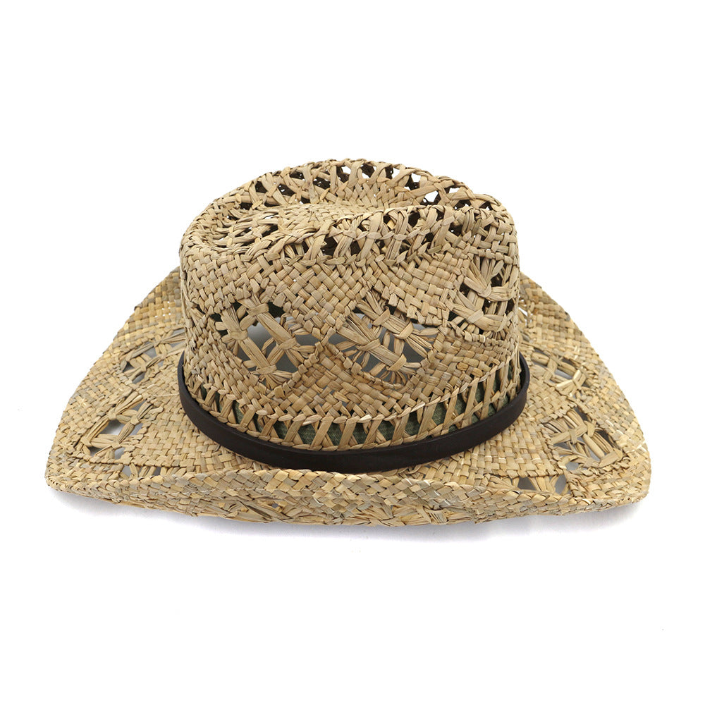 Natural Salt Grass Handmade Men's Cowboy Hat