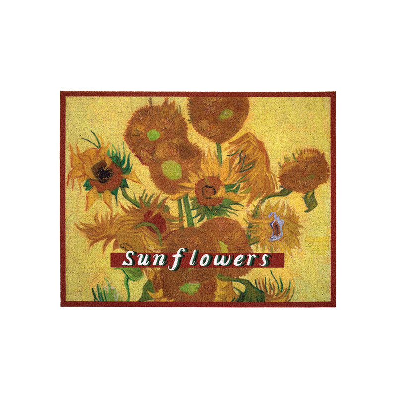 Anti-slip Floor Mat With Vintage Oil Painting At The Entrance
