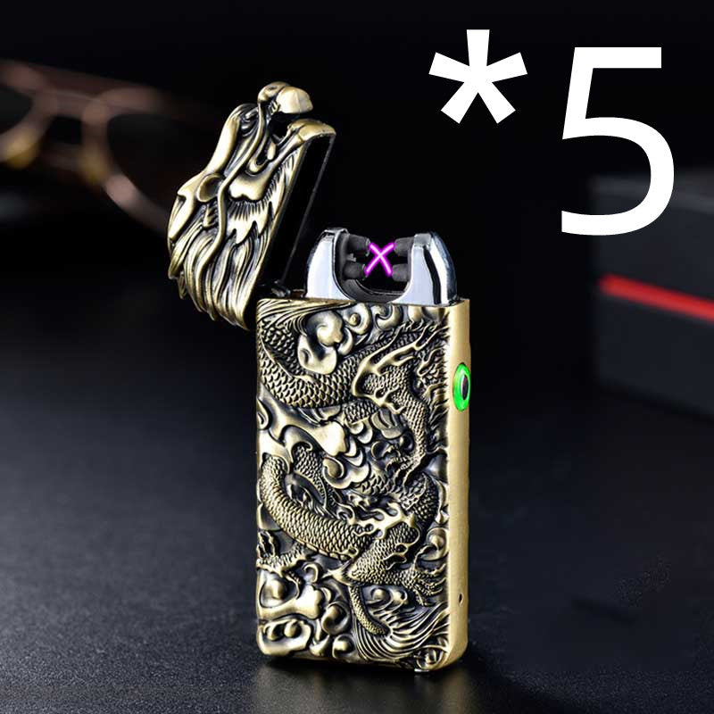 Rechargeable lighter creative metal windproof cigarette lighter