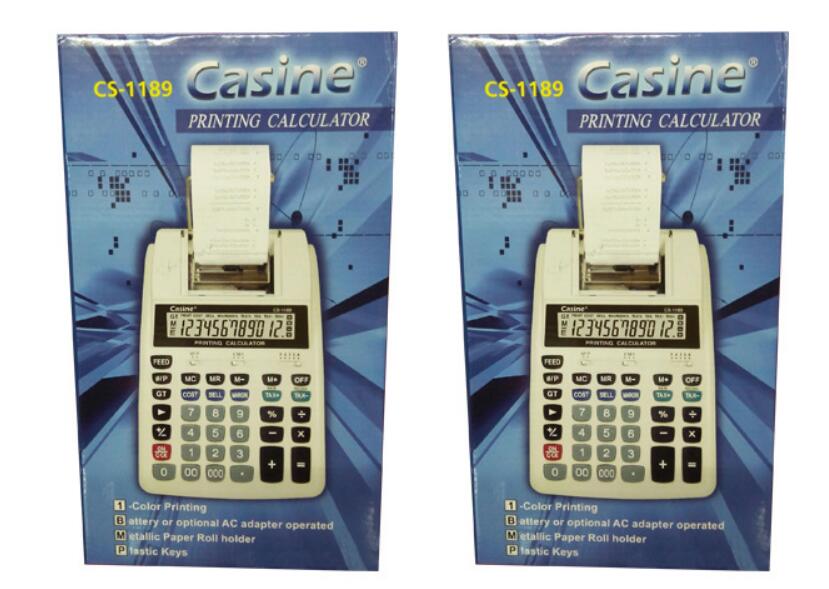 hr-8rc small desktop 12-digit display dual power print calculator