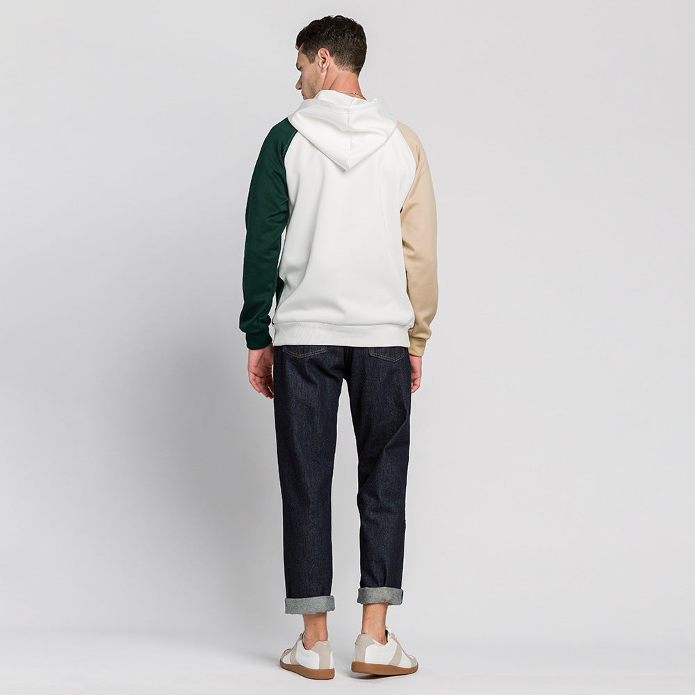 Fashion Cartoon Badge Hooded Sports Sweater Men