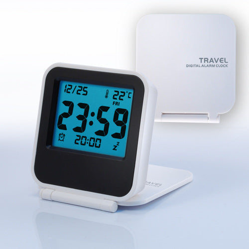 Thermometer Clock Folding Silent Fashion Portable