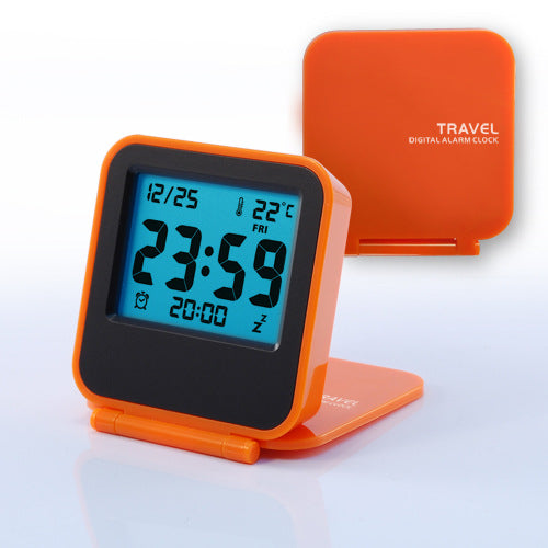 Thermometer Clock Folding Silent Fashion Portable