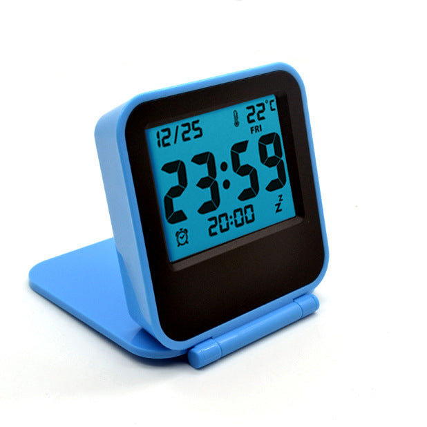 Thermometer Clock Folding Silent Fashion Portable