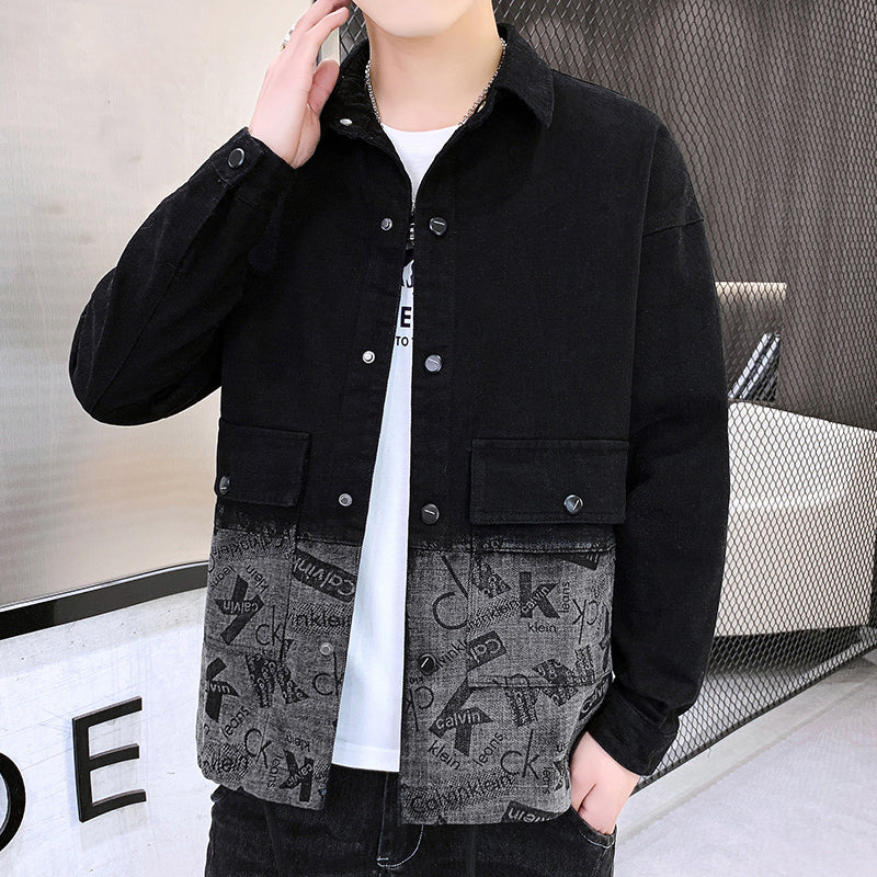 Playboy Mens Denim Jacket New Spring Korean Version Of The Trend Of All-Match Casual Spring And Autumn Mens Jackets