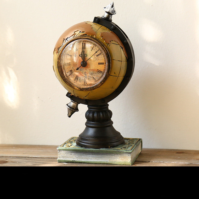 Desk Clock Home Bedroom Living Room Nostalgic Decorative Ornaments Office Model Room Creative Furnishings