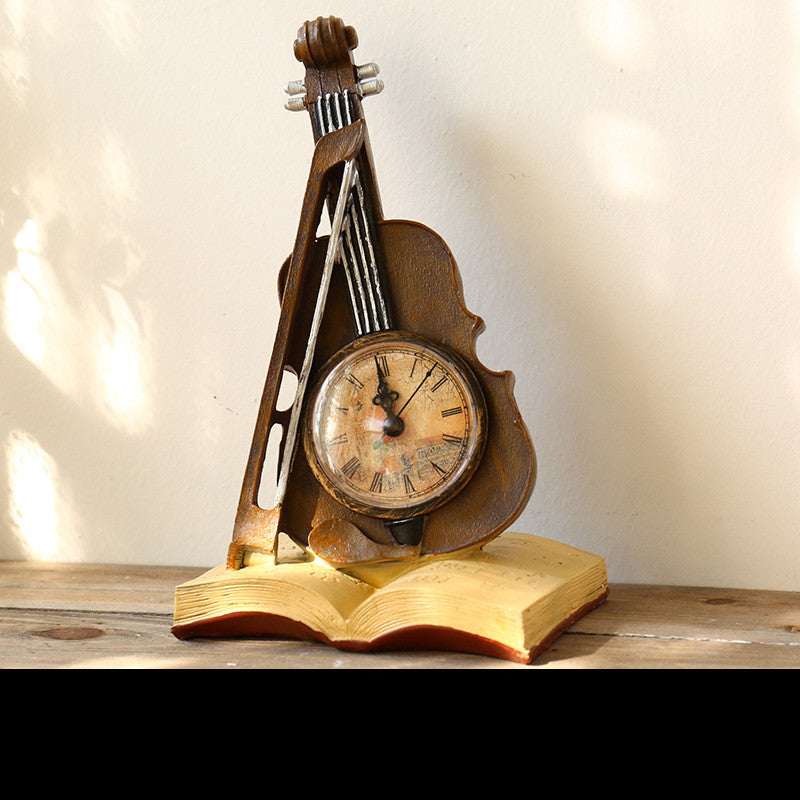 Desk Clock Home Bedroom Living Room Nostalgic Decorative Ornaments Office Model Room Creative Furnishings