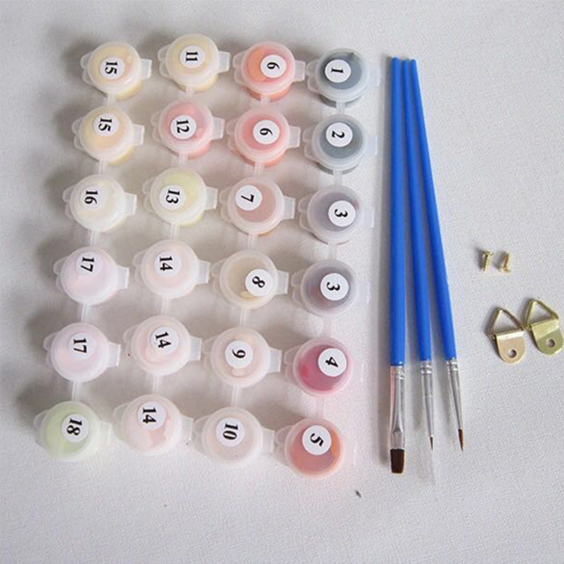 Canvas Painting Wall-Art Landscape By Numbers Elephants Home-Decor RUOPOTY Unique Modern