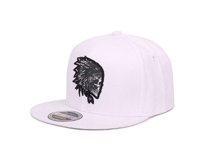 Indian Embroidered Flat-edge Hip-hop Hat