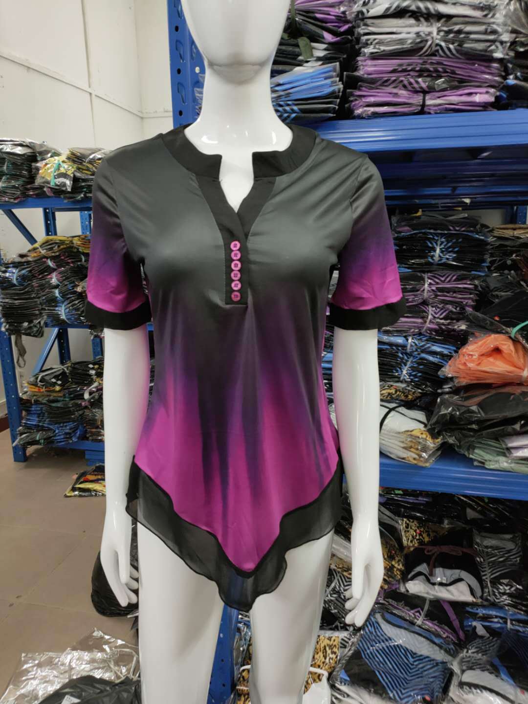 Shirt Blouse Fashion Tops Women Casual V Neck Shirt Ladies