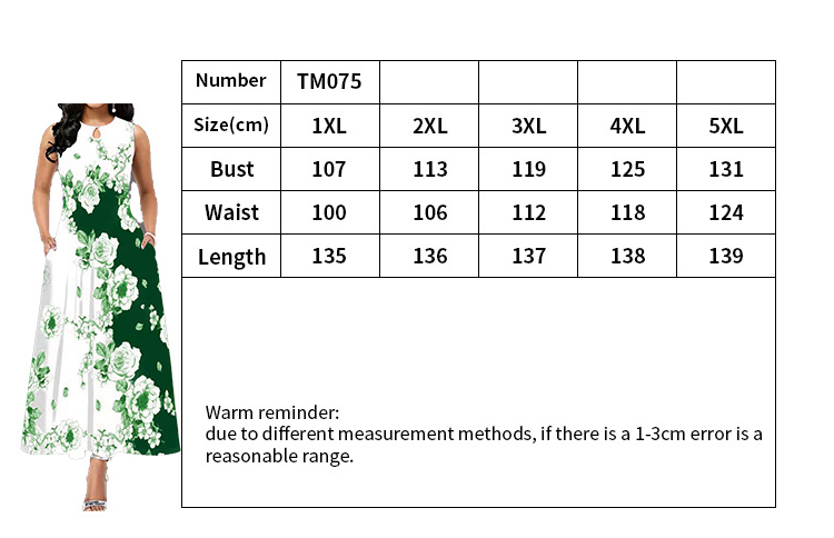 Fashion Round Neck Printed Dress