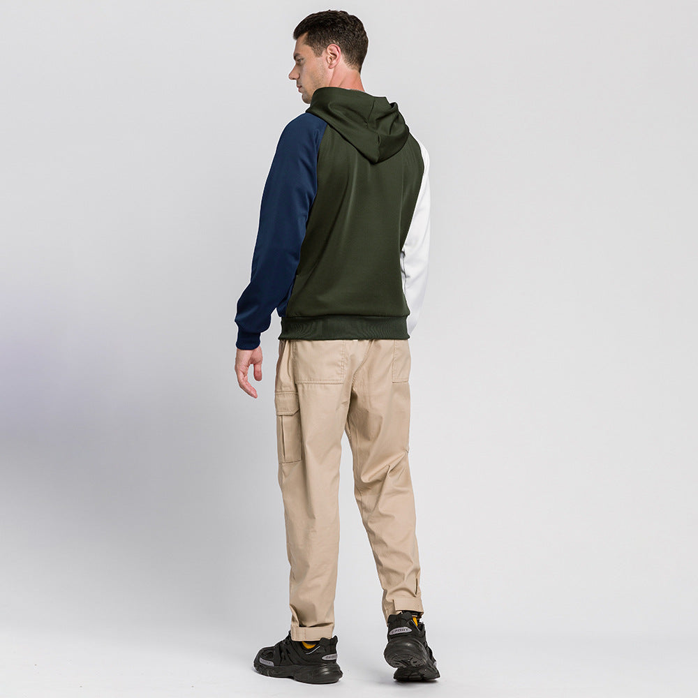 Fashion Cartoon Badge Hooded Sports Sweater Men